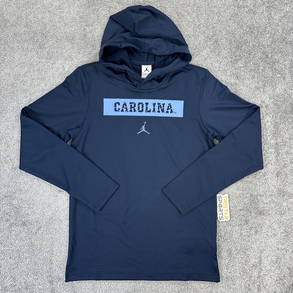 North Carolina Tar Heels Shirt Mens Small NCAA Football Jordan Dri-FIT Hooded